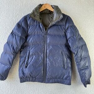 Isaiah Ciarrai Reversible Down Puffer Jacket Men's Small Navy Olive